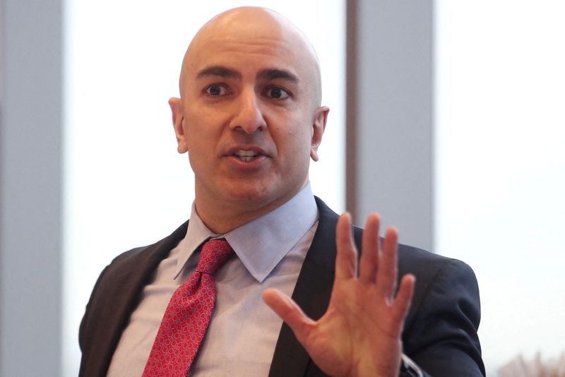 The Fed's Neel Kashkari says the central bank has not made enough progress to keep its rate outlook